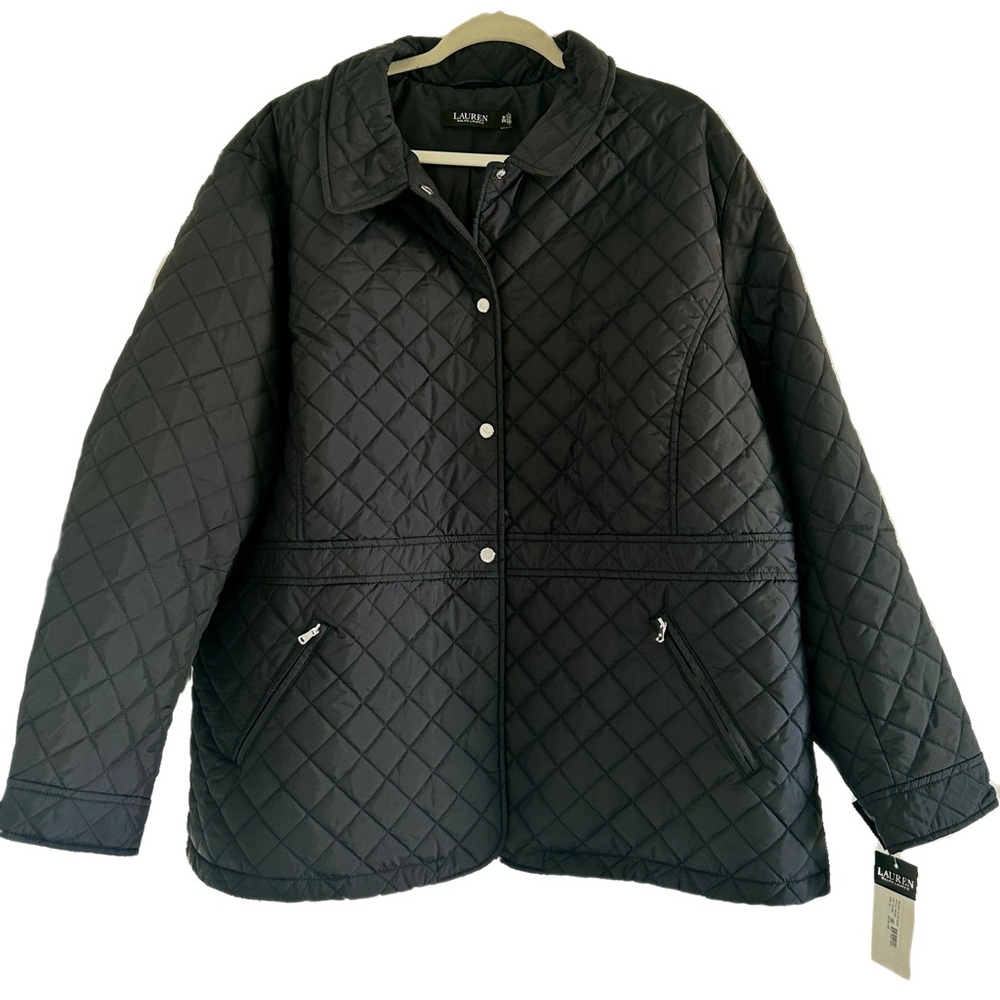 NWT Lauren Ralph Lauren 3X Quilted Barn Coat Preppy Classic Staple Old Money Lux